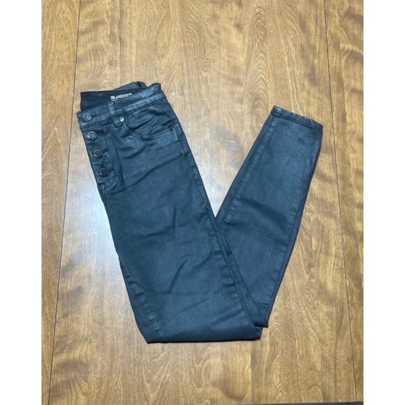 BlankNYC SPARTACUS THE GREAT JONES High Rise Skinny Black Button Fly Jeans 27 - Picture 2 of 12